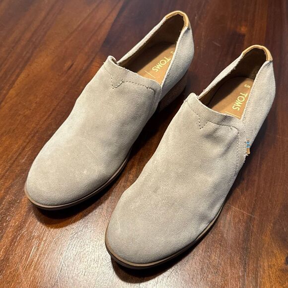 Toms Grey Suede Heeled Booties Women’s US 9 - Picture 1 of 12
